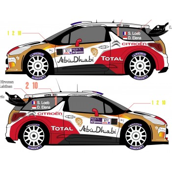 Décal 1/43 ADDITIF DS3 WRC RALLYE CONDROZ-HUY 2013 